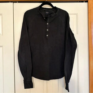 GOOD MAN Brand Long Sleeve Henley Navy